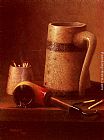 William Michael Harnett Still Life, Pipe And Mug painting